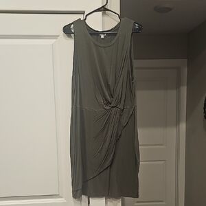 love, Fire Asymmetrical Olive Dress